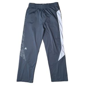 Men's Adidas Gray 3 Stripe Ankle Zip Track Pants